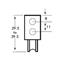 RO0190 SRZ-SS Steel Roller dimensions